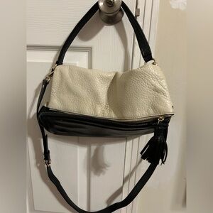 Kate Spade Black & Crème Pebbled Leather Purse